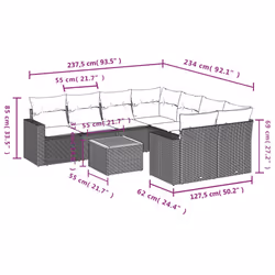 VidaXL 3224046 ensemble de meubles de jardin