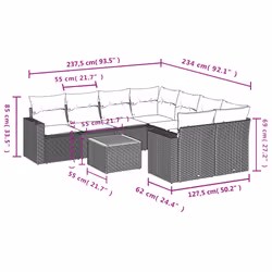 VidaXL 3224049 ensemble de meubles de jardin
