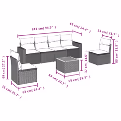 VidaXL 3224068 ensemble de meubles de jardin