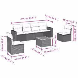 VidaXL 3224070 ensemble de meubles de jardin