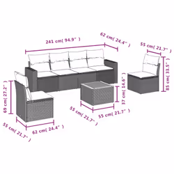 VidaXL 3224071 ensemble de meubles de jardin