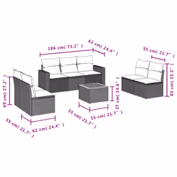 VidaXL 3224075 ensemble de meubles de jardin