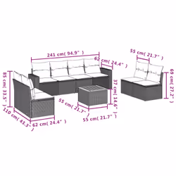 VidaXL 3224081 ensemble de meubles de jardin