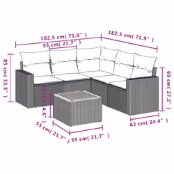 VidaXL 3224120 ensemble de meubles de jardin