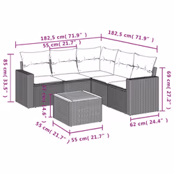 VidaXL 3224124 ensemble de meubles de jardin