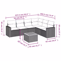 VidaXL 3224137 ensemble de meubles de jardin