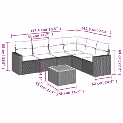 VidaXL 3224141 ensemble de meubles de jardin
