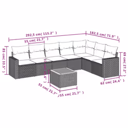 VidaXL 3224151 ensemble de meubles de jardin