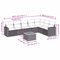 VidaXL 3224154 ensemble de meubles de jardin