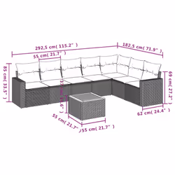 VidaXL 3224156 ensemble de meubles de jardin