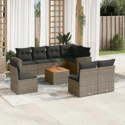 VidaXL Salon de jardin - Gris