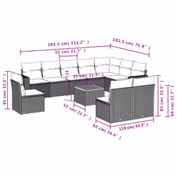 VidaXL 3224172 ensemble de meubles de jardin