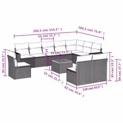 VidaXL 3224176 ensemble de meubles de jardin