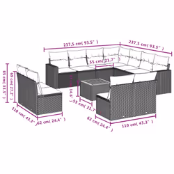 VidaXL 3224183 ensemble de meubles de jardin