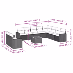 VidaXL 3224197 ensemble de meubles de jardin