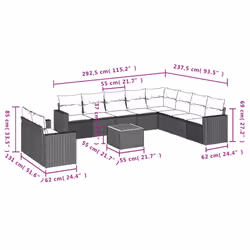 VidaXL 3224198 ensemble de meubles de jardin