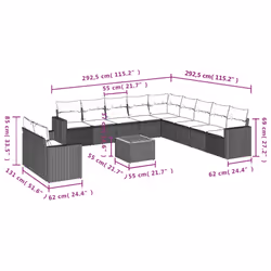 VidaXL 3224204 ensemble de meubles de jardin
