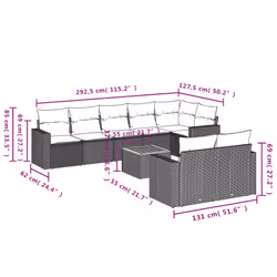 VidaXL 3224210 ensemble de meubles de jardin