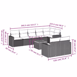 VidaXL 3224212 ensemble de meubles de jardin