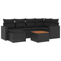 VidaXL 3224221 banc de jardin Rotin, Acier, Bois d'acacia