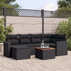 VidaXL 3224221 banc de jardin Rotin, Acier, Bois d'acacia