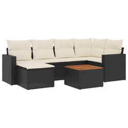 VidaXL 3224222 banc de jardin Rotin, Acier, Bois d'acacia