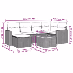 VidaXL 3224222 banc de jardin Rotin, Acier, Bois d'acacia