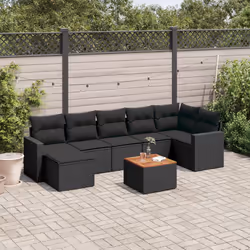 VidaXL 3224228 banc de jardin Rotin, Acier, Bois d'acacia - Vue supplémentaire 2