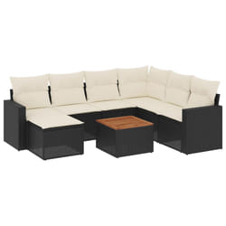 VidaXL 3224229 banc de jardin Rotin, Acier, Bois d'acacia