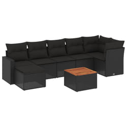VidaXL 3224235 banc de jardin Rotin, Acier, Bois d'acacia