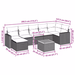 VidaXL 3224235 banc de jardin Rotin, Acier, Bois d'acacia