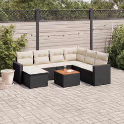 VidaXL 3224236 banc de jardin Rotin, Acier, Bois d'acacia