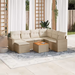 VidaXL 3224238 banc de jardin Rotin, Acier, Bois d'acacia