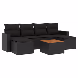 VidaXL 3224242, Noir, Rotin, Acier, Bois d'acacia, 110 kg, Adultes et enfants, 550 mm, 550 mm