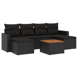 VidaXL 3224242 banc de jardin Rotin, Acier, Bois d'acacia