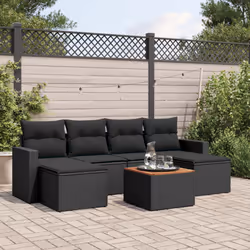 VidaXL 3224242 banc de jardin Rotin, Acier, Bois d'acacia