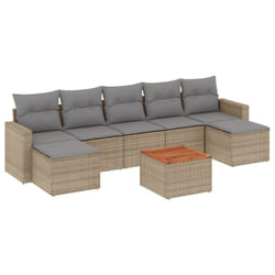 VidaXL 3224253 banc de jardin Rotin, Acier, Bois d'acacia