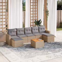 VidaXL 3224253 banc de jardin Rotin, Acier, Bois d'acacia