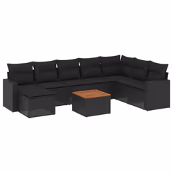 VidaXL 3224256, Noir, Rotin, Acier, Bois d'acacia, 110 kg, Adultes et enfants, 550 mm, 550 mm