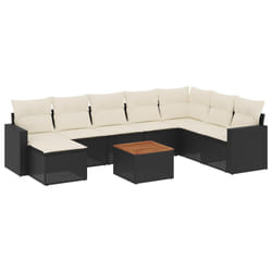 VidaXL 3224257 banc de jardin Rotin, Acier, Bois d'acacia