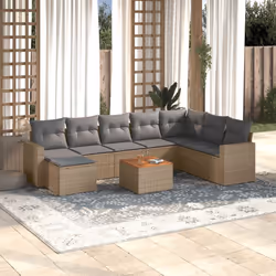 VidaXL 3224260 banc de jardin Rotin, Acier, Bois d'acacia