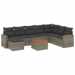 VidaXL 3224261 banc de jardin Rotin, Acier, Bois d'acacia