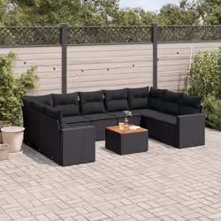 VidaXL 3224263 banc de jardin Rotin, Acier, Bois d'acacia