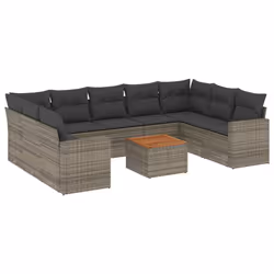 VidaXL 3224268, Gris foncé, Rotin, Acier, Bois d'acacia, 110 kg, Adultes et enfants, 550 mm, 550 mm