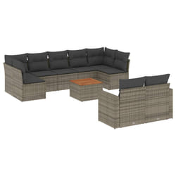 VidaXL 3224275 banc de jardin Rotin, Acier, Bois d'acacia