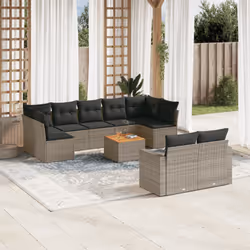 VidaXL 3224275 banc de jardin Rotin, Acier, Bois d'acacia