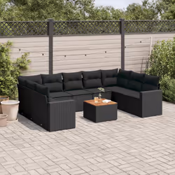 VidaXL 3224277 banc de jardin Rotin, Acier, Bois d'acacia