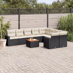 VidaXL 3224278 banc de jardin Rotin, Acier, Bois d'acacia