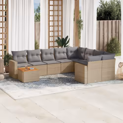 VidaXL 3224281 banc de jardin Rotin, Acier, Bois d'acacia