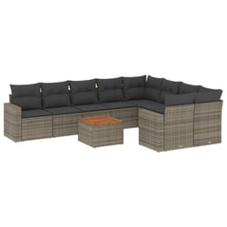 VidaXL 3224282 banc de jardin Rotin, Acier, Bois d'acacia